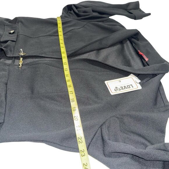 Love 83 Love Yourself Black Steampunk Style Blazer Gold Button Detail Sz 2XL NWT - Picture 7 of 14